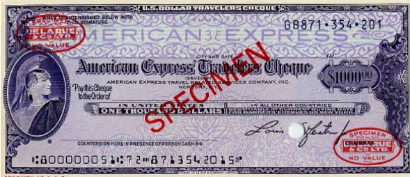 american express cheque